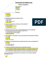 Cuestionario de embriología urogenital y sistema digestivo