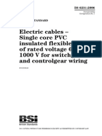 BS 6231-2006 Electric Cables. Single Core PVC Insulated Flexible Cables of Rated Voltage 6001000 PDF