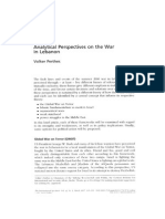 AnalytAnalytical Perspectives and the War in Lebanonical Perspectives1