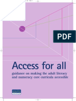 Access For All: Guidance For Making The Core Curricula Accessible