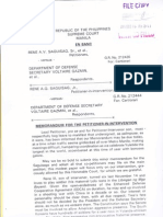 EDCA Saguisag Memorandum for the Petitioner-In-Intervention (2014)
