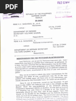 EDCA Saguisag Memorandum for the Petitioner-In-Intervention (2014)