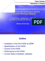 Integration of The HV Distribution System To The First TRD Super Module