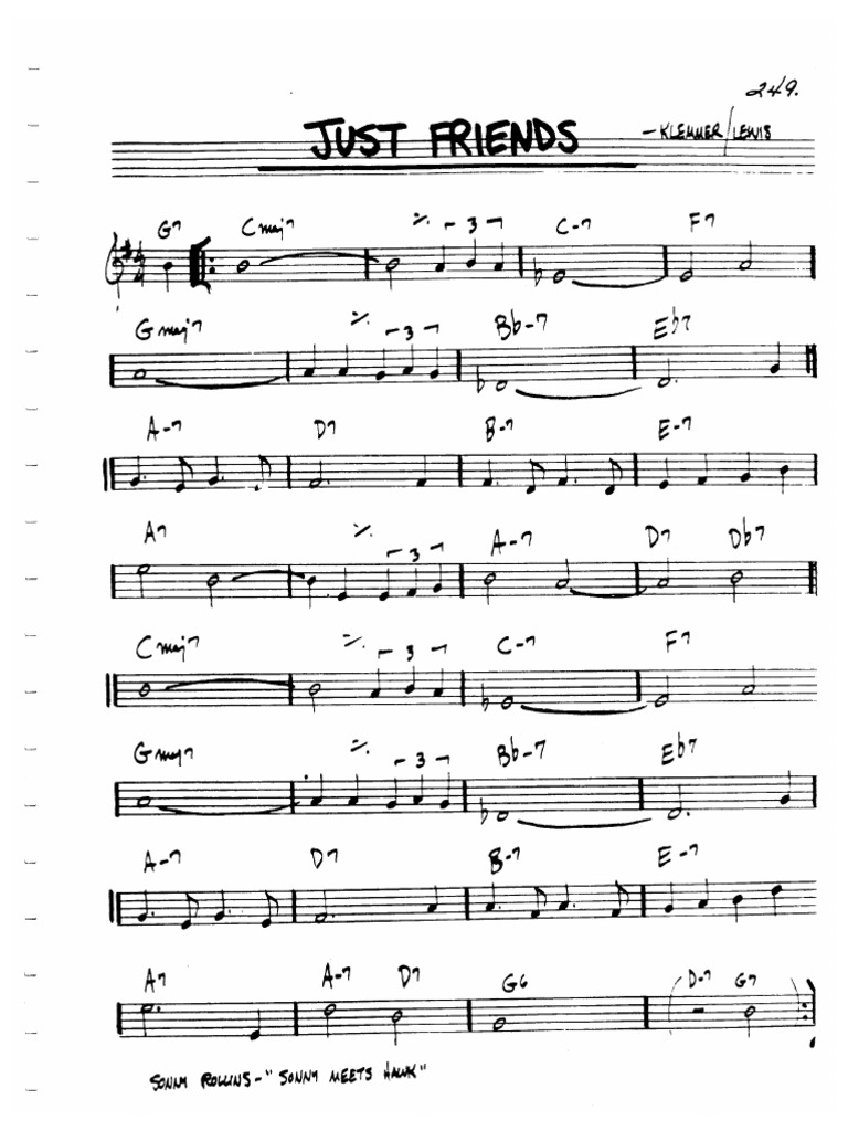 ビッグバンド楽譜「JUST FRIENDS」DOC SEVERINSEN Just Friends - Concert | PDF | Jazz Music | Entertainment