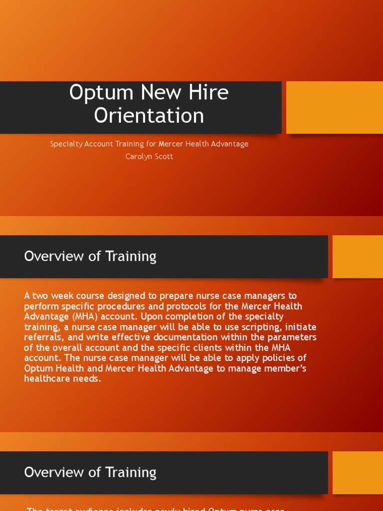 Optum Specialty Training for New Hires | PDF | Educational Assessment ...