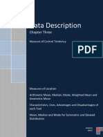 Data Description, Measure of Central Tendency 