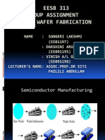 EESB 313 Group Assignment Title: Wafer Fabrication