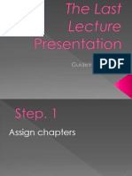 The Last Lecture Presentation
