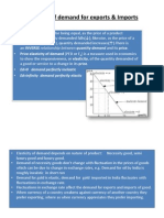 Elasticity of Demand For Exports & Imports: Law of Demand: All Else Being Equal, As The Price of A Product