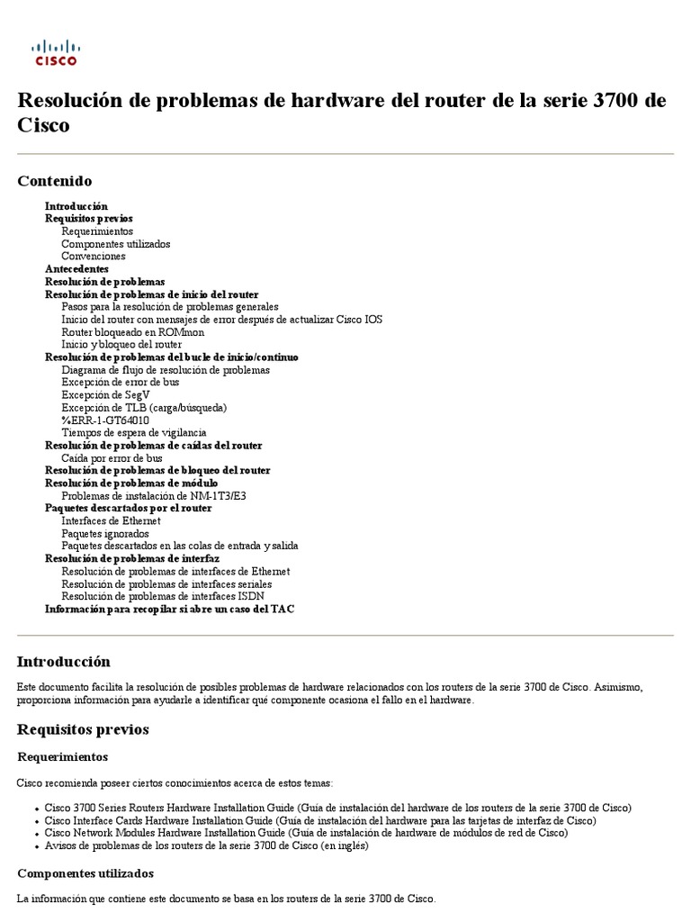 Troubleshooting Routers 2811 | PDF | Conmutador de red | Hardware de la ...