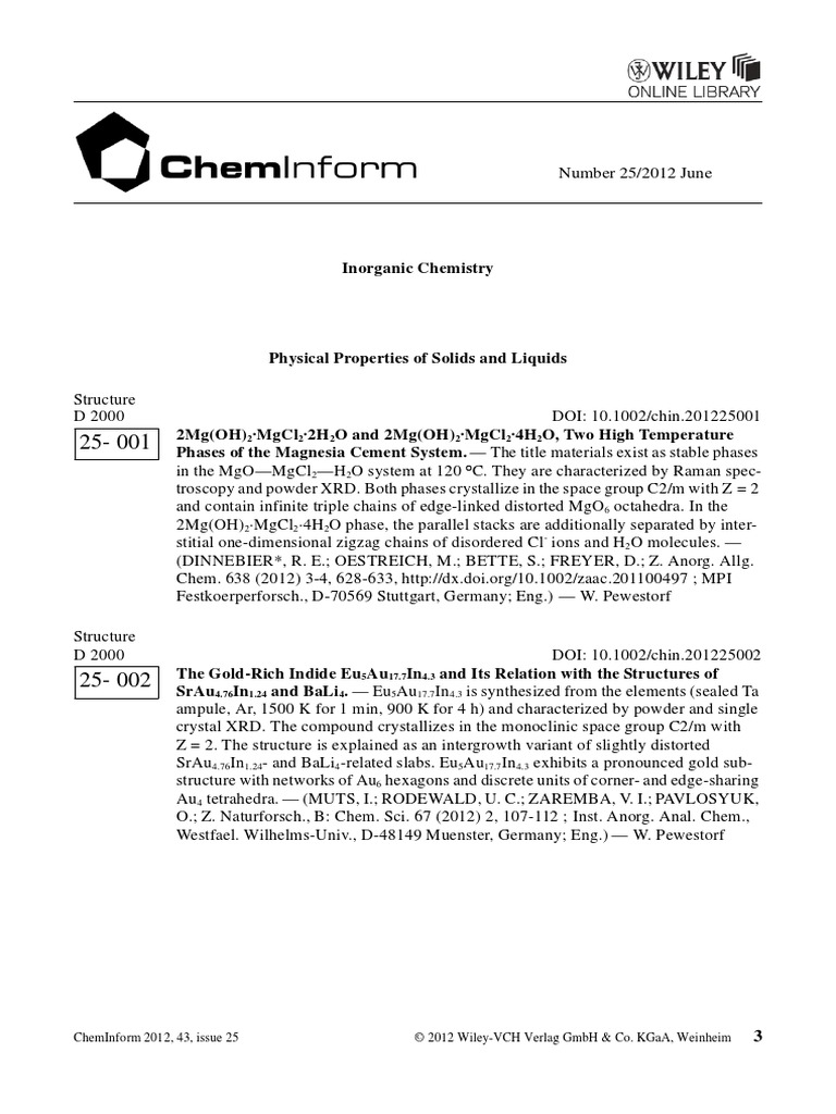 Cheminform PDF | PDF | Enantioselective Synthesis | Catalysis