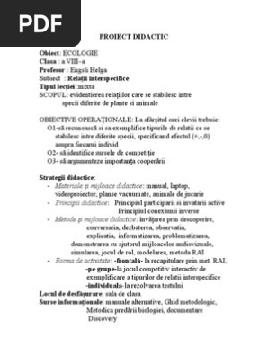Relatii Interspecifice