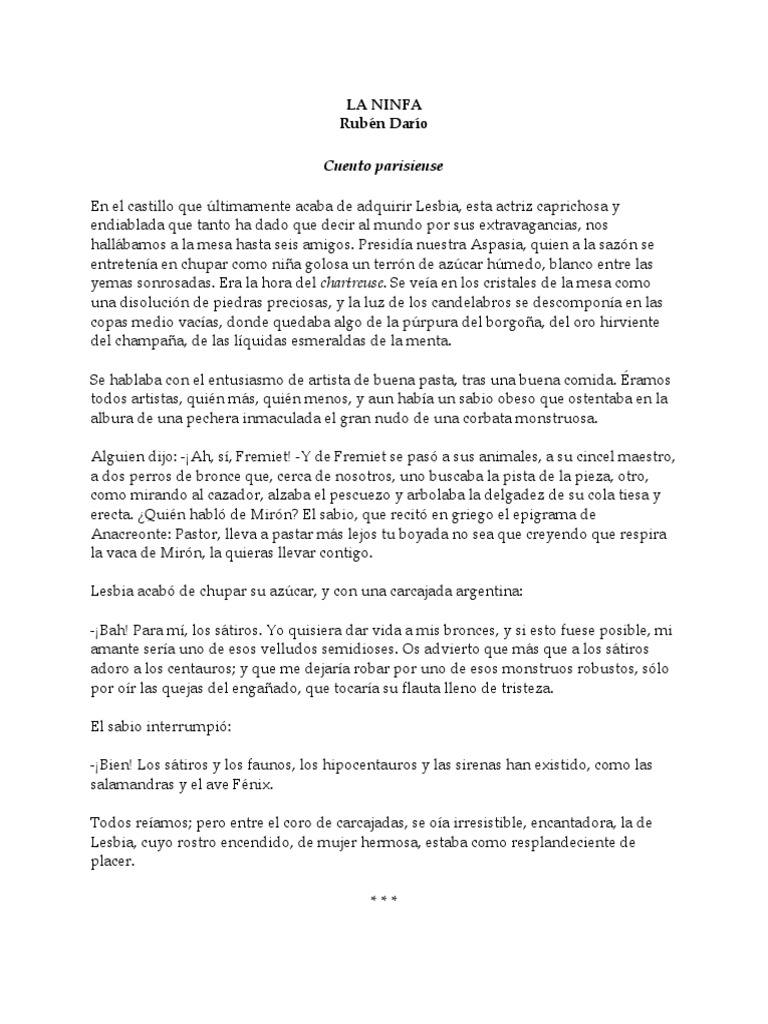 Ruben Dario La Ninfa PDF