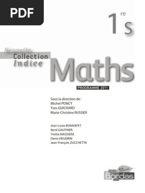 Indice 1ere S Maths Bordas Pdf Fonction Mathematiques Algebre