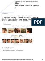 [Dispatch News] 140726 INFINITE “This is Super Comeback”…INFINITE, Who’s Back_ _ Infinite CHING-GYU