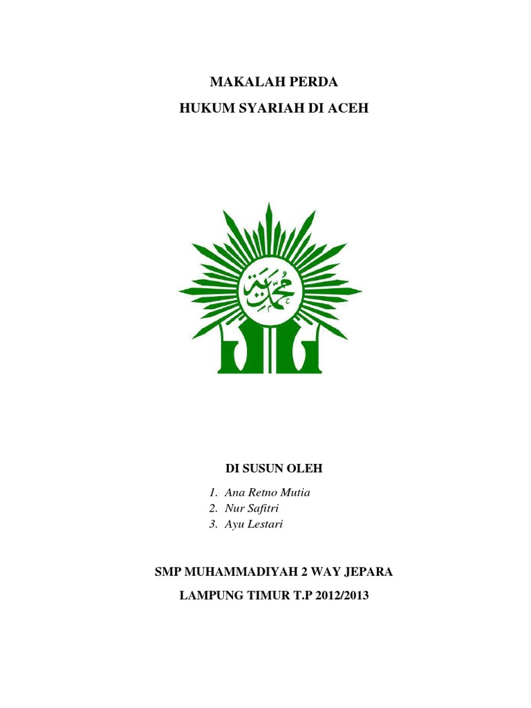 Makalah Perda Aceh