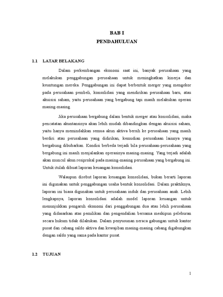Makalah Konsolidasi