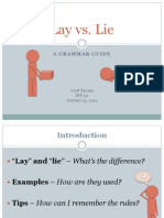 Lay Vs Lie - A Grammar Guide
