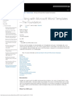 Working With Microsoft Word Templates-The Foundation