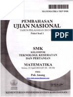 Pembahasan Soal UN Matematika SMK TKP 2014 Paket 1 (Belum Full Version) PDF