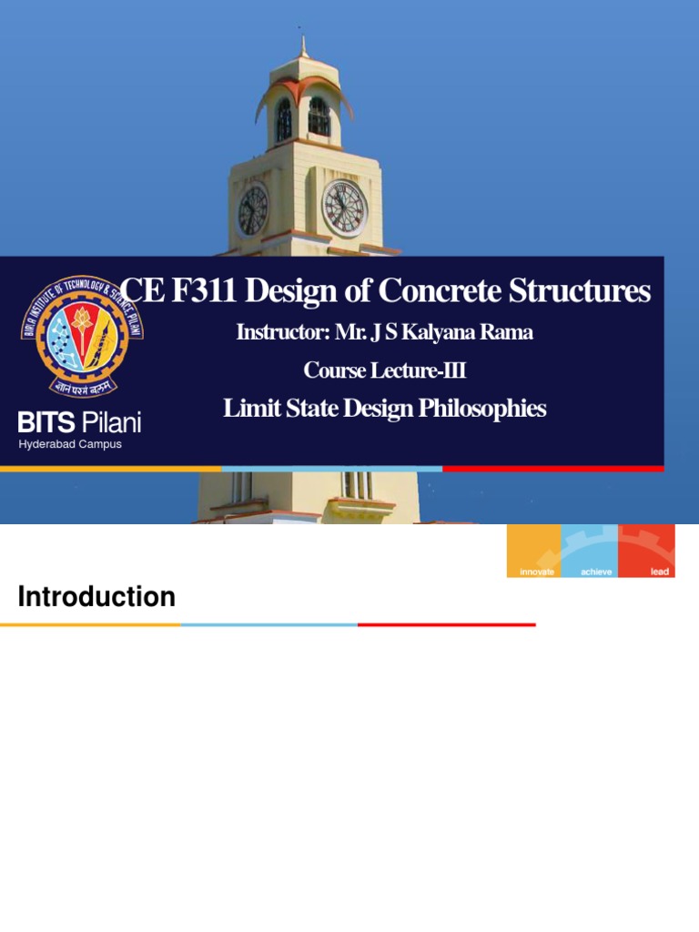 Lecture III Limit State Design Beam Structure Reinforced Concrete