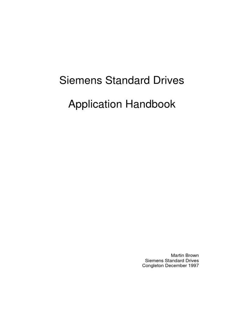 Siemens Standard Drives Handbook | PDF | Power Inverter | Rectifier