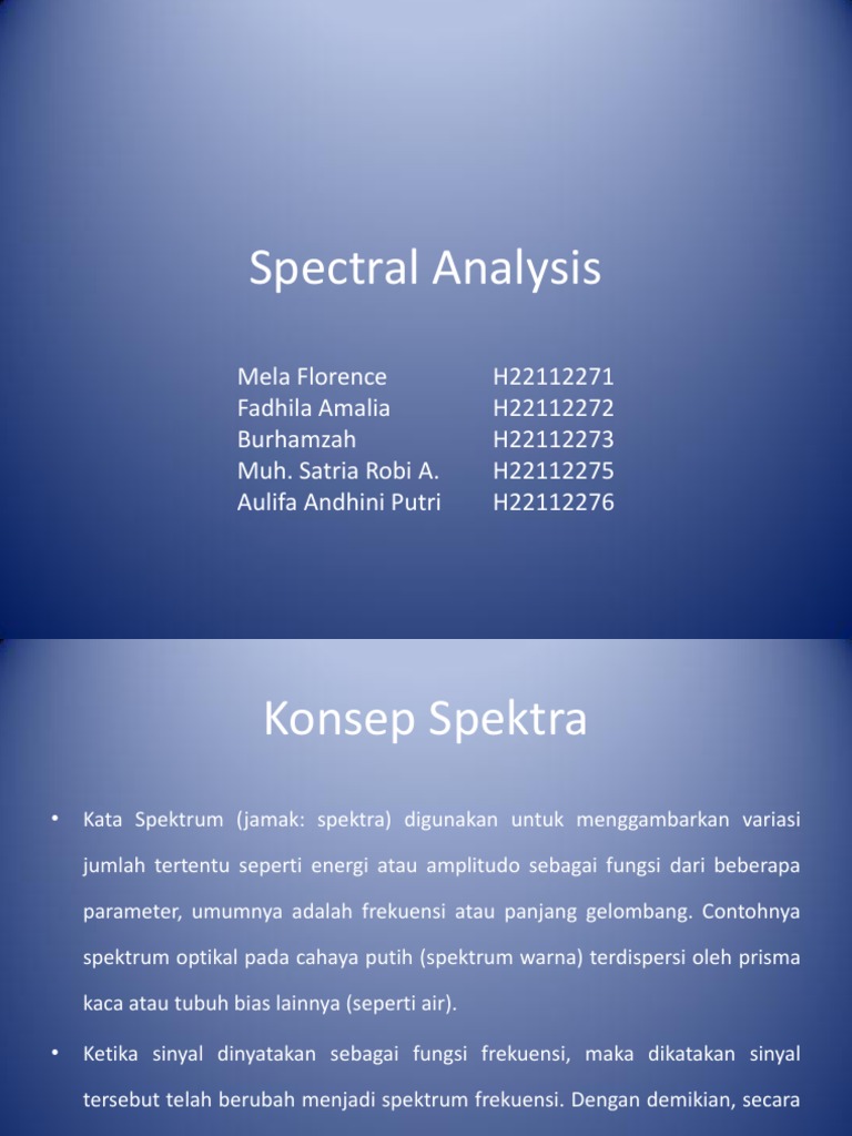 Analisis Spektral dan Frekuensi Sudut | PDF