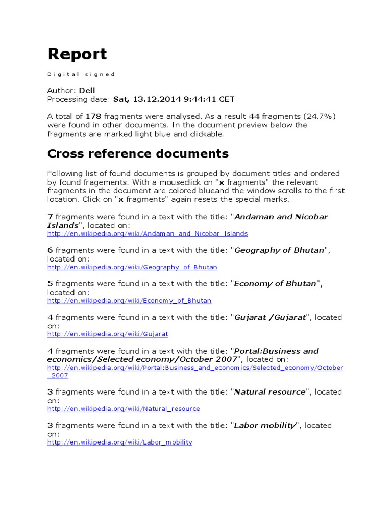 Cross Reference Documents: Islands