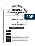 Practice Test-03 of AIATS Medical-2015 (Code-B)