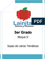 3er Grado - Bloque 2 - Sopa de Letras