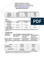 2014-2015 School Year Preschool: Liberty Christian School Schedule of Tuition and Fees
