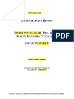 141 Auditing IT Projects Audit Report Template