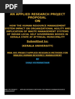  AN APPLIED RESEARCH PROJECT PROPOSAL  ON HRM