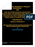 An Applied Research Project Proposal On HRM