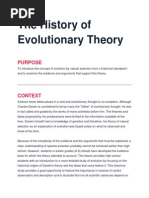The History of Evolutionary Theory