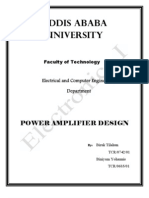 Addis Ababa University: Power Amplifier Design