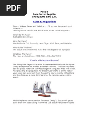 Pack Rain Gutter Regatta