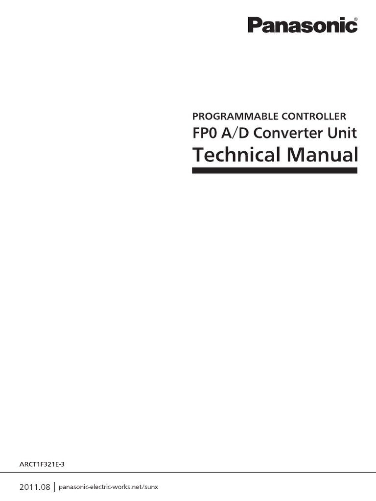 fp0 A D Converter Unit Technical Manual 0811 PDF PDF Analog To