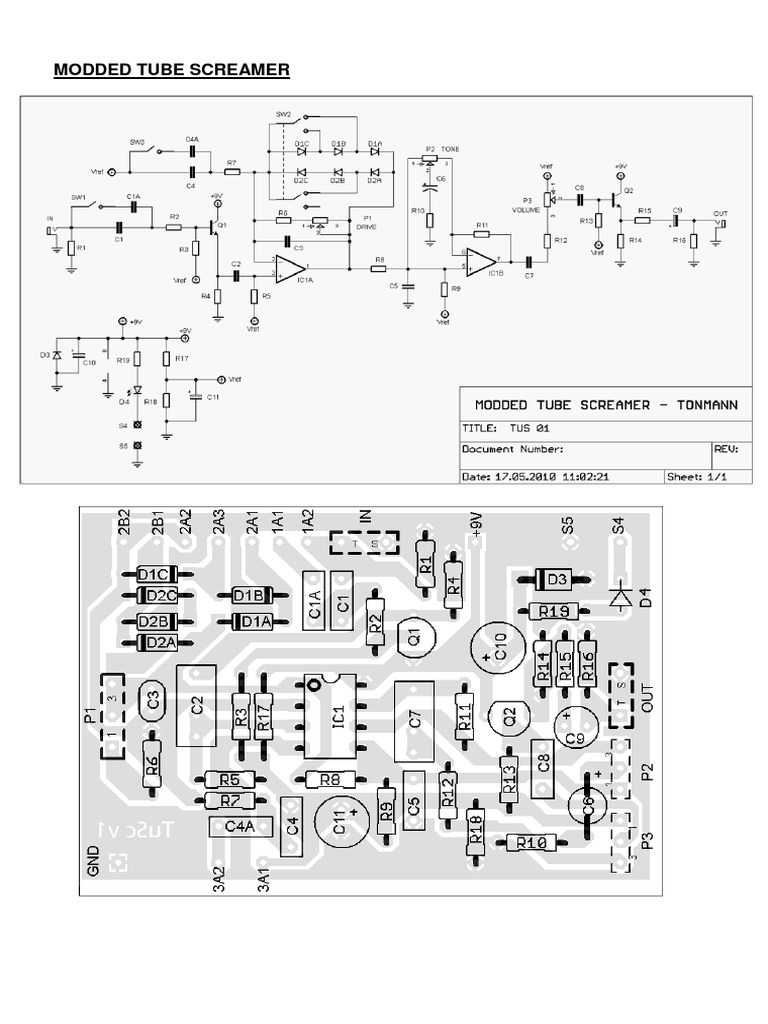 Modded Tube Screamer PDF Diode Electronics