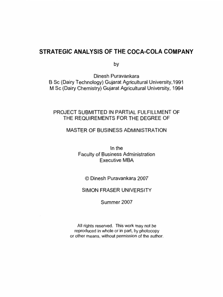 Coca Cola | PDF | Coca Cola | Soft Drink