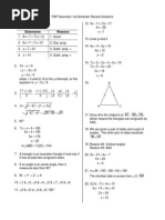 PAP Geometry 1st Semester Exam Review Solutions