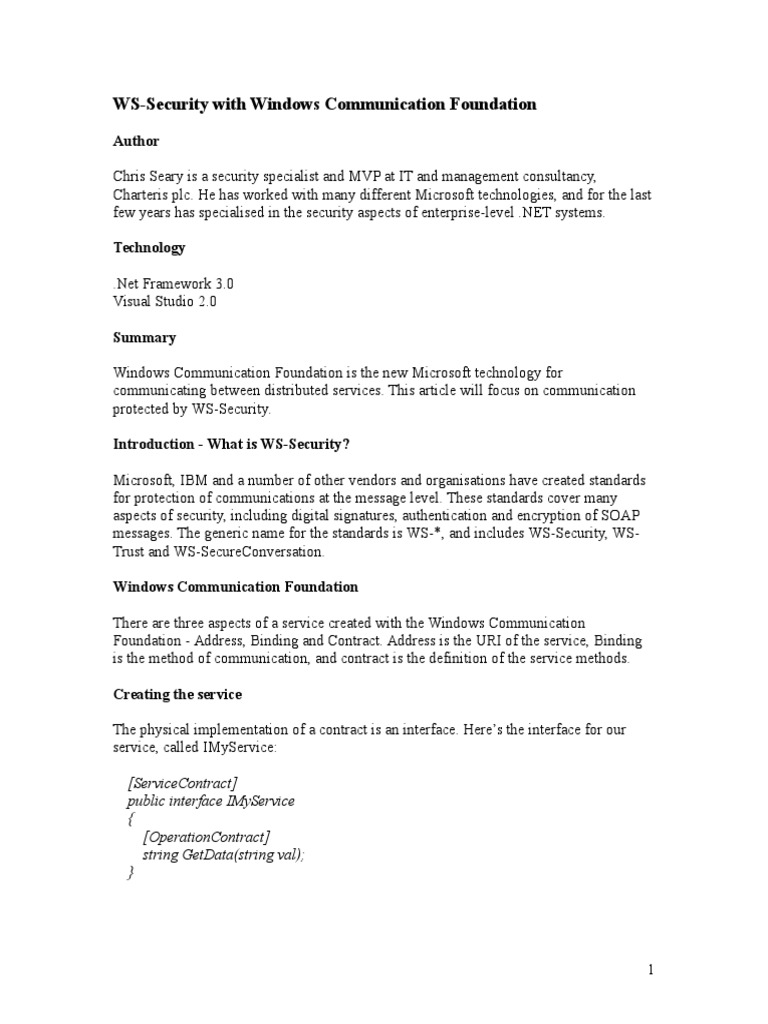 HOW TO ENCRYPT A SOAP HEADER WITH WCF AND WS S 1 0 NOT WS intelligence overview