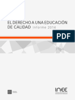 INEE (2014) El Derecho a Una Educación de Calidad. Informe 2014