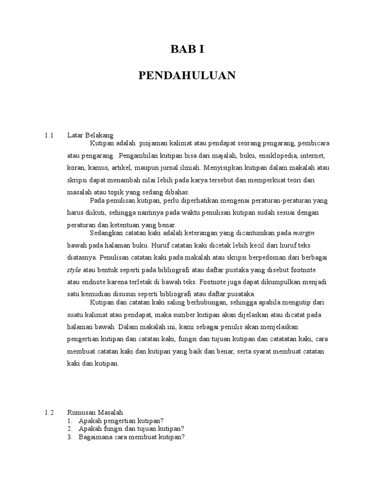 Catatan Kaki Dan Kutipan PDF