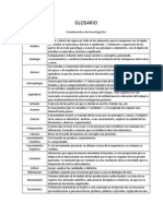 Glosario Fundamentos de Investigación