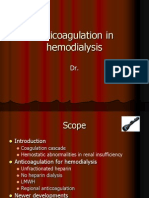1 Anticoagulation in Hemodialysis