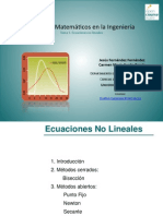 Ecuaciones no lineales