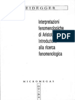 Heidegger Interpretazioni Fenomenologiche Di Aristotele Introduzione Alla Fenomenologia