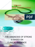 Stroke Neurologic Examination: Oleh: DR - Wahjudi Sugiono SP.S Malang