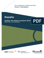 Analisis del sistema sanitario 2010. España